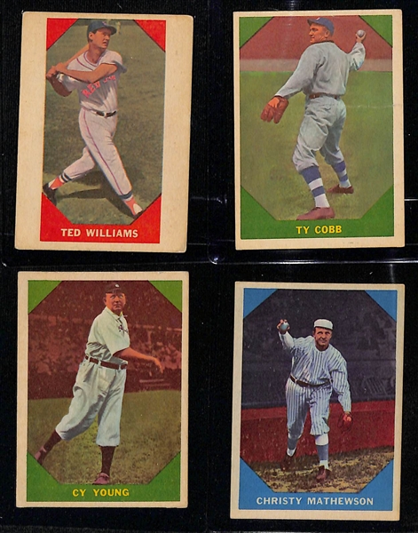 Lot of (45) 1960 Fleer & (15) 1961 Fleer Baseball Cards w. 1960 Fleer Ted Williams