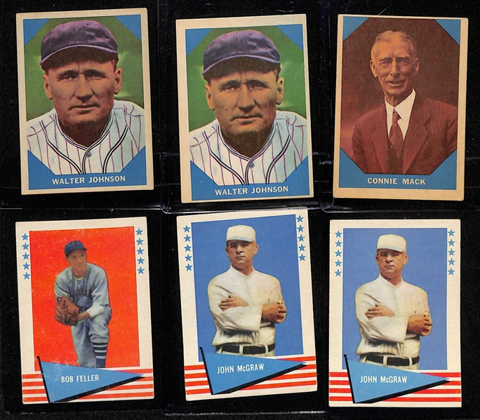 Lot of (45) 1960 Fleer & (15) 1961 Fleer Baseball Cards w. 1960 Fleer Ted Williams