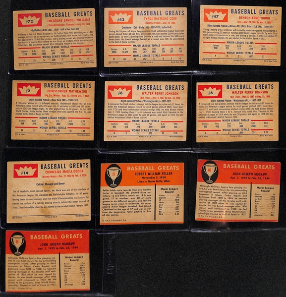 Lot of (45) 1960 Fleer & (15) 1961 Fleer Baseball Cards w. 1960 Fleer Ted Williams