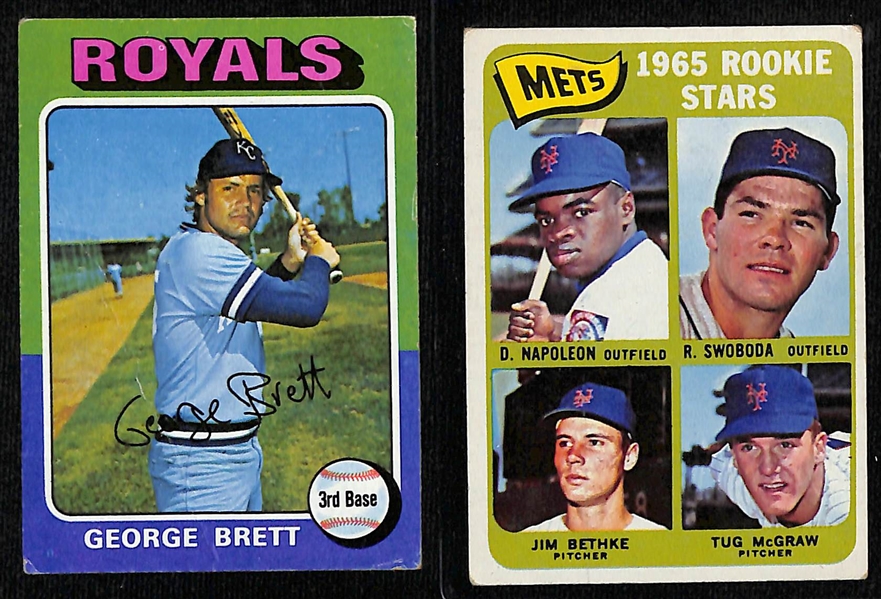 Lot of (6) Topps Rookie Baseball Cards w. 1965 George Brett