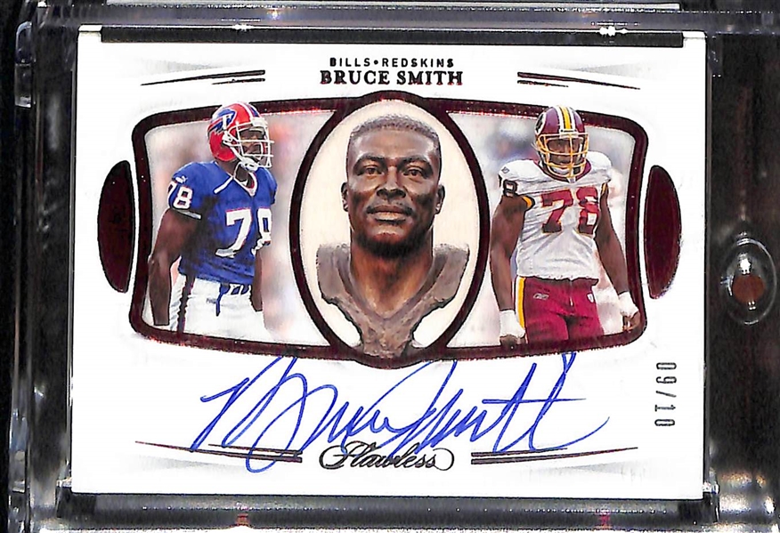 2020 Flawless Troy Polamalu Dual Patch Autograph #24/25 & 2020 Flawless Bruce Smith Autograph #9/10