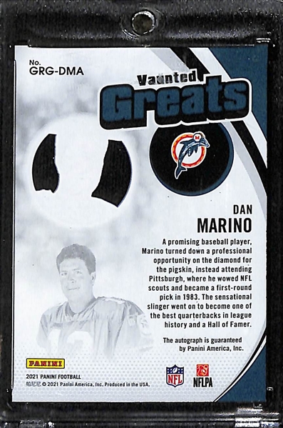 2021 Panini Vaunted Greats Dan Marino Autograph Card #40/50