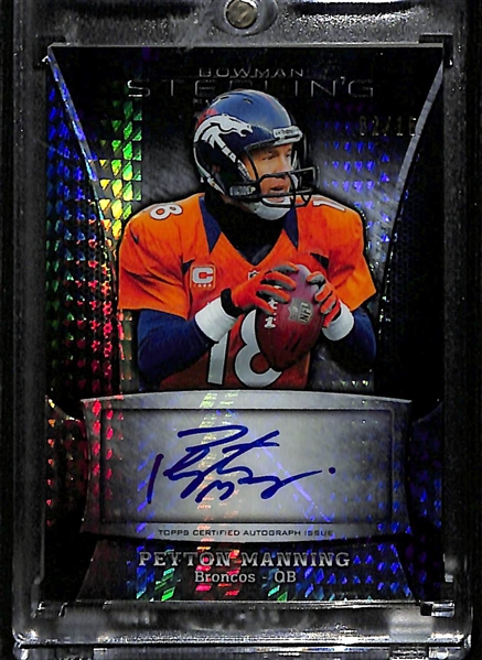 2013 Bowman Sterling Peyton Manning Autographed Refractor #ed 2/13