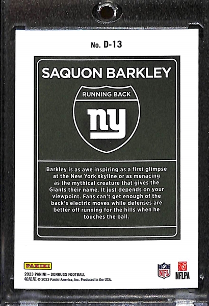 2023 Donruss Saquon Barkley Downtown Case Hit