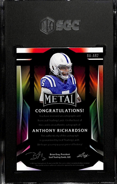 2023 Leaf Metal Anthony Richardson Rookie Autograph Tie Dye Graded 10 (10 Auto) (#/4)