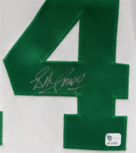 Bob Cousey (HOFer) Signed Boston Celtics Stat Jersey (JSA COA)