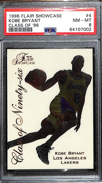 1996-97 Flair Showcase Kobe Bryant Class of 96 Rookie Graded PSA 8