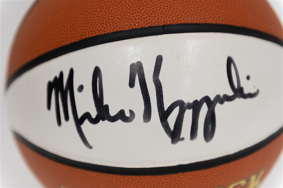 Duke Coach Mike Krzyzewski Signed Full Size The Rock Basketball (JSA Auction Letter)