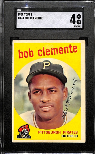 1959 Topps Bob Clemente #478 Graded SGC 4