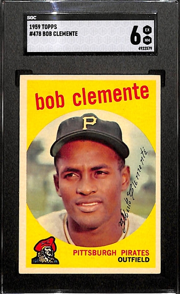 1959 Topps Bob Clemente #478 Graded SGC 6