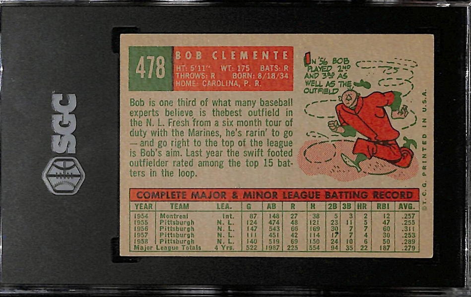 1959 Topps Bob Clemente #478 Graded SGC 6