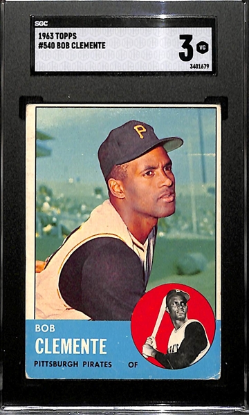 1963 Topps Bob Clemente #540 Graded SGC 3