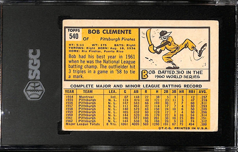 1963 Topps Bob Clemente #540 Graded SGC 3