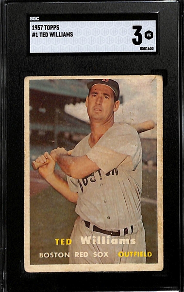 1957 Topps Ted Williams #1 Graded SGC 3