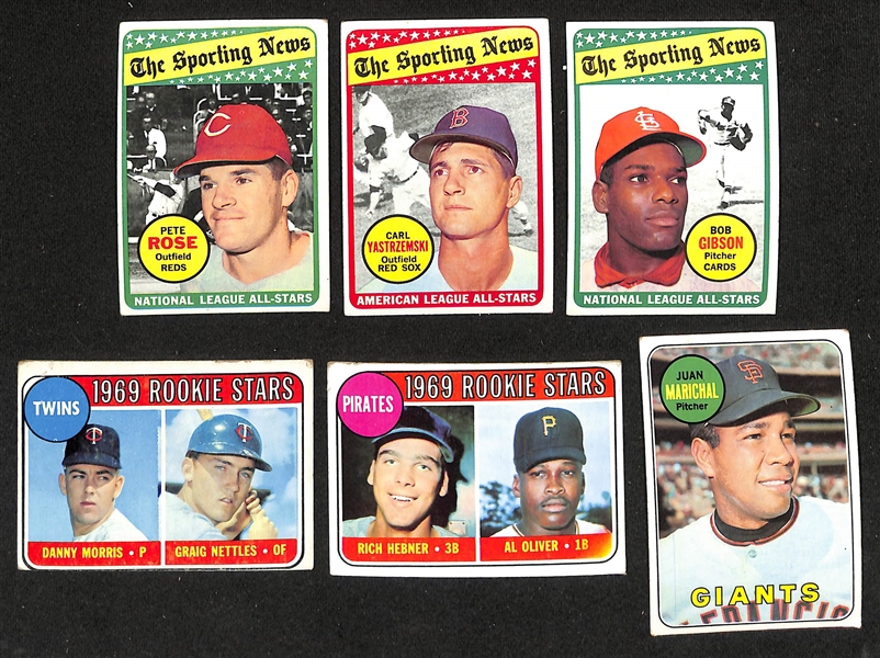  Lot of Approx (120+) 1969 Topps Baseball Cards w. Bob Gibson & Lou Brock