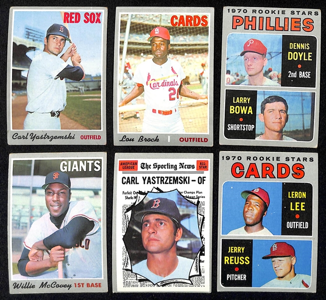   Lot of Approx (250+) 1970 Topps Baseball Cards w. Reggie Jackson