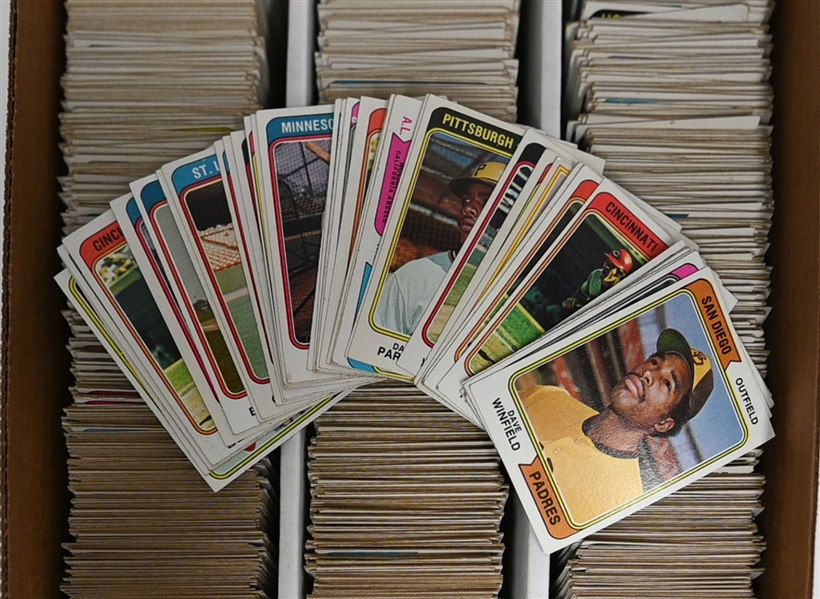    Lot of Approx (1500) 1974 Topps Baseball Cards w. Dave Winfield Rookie Card