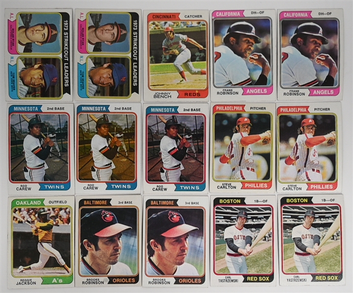    Lot of Approx (1500) 1974 Topps Baseball Cards w. Dave Winfield Rookie Card