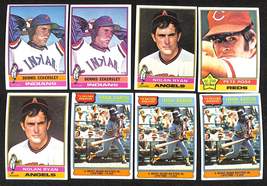    Lot of Approx (2000+) 1973-1978 Topps Baseball Cards w. (2) 1976 Dennis Eckersley Rookies & (2) Nolan Ryan Cards