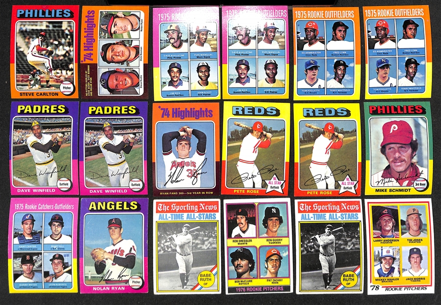    Lot of Approx (2000+) 1973-1978 Topps Baseball Cards w. (2) 1976 Dennis Eckersley Rookies & (2) Nolan Ryan Cards