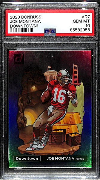 2023 Donruss Joe Montana Downtown Case Hit Graded PSA 10