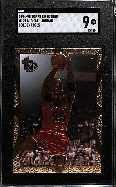 1994-95 Topps Embossed Michael Jordan Golden Idols Graded SGC 9