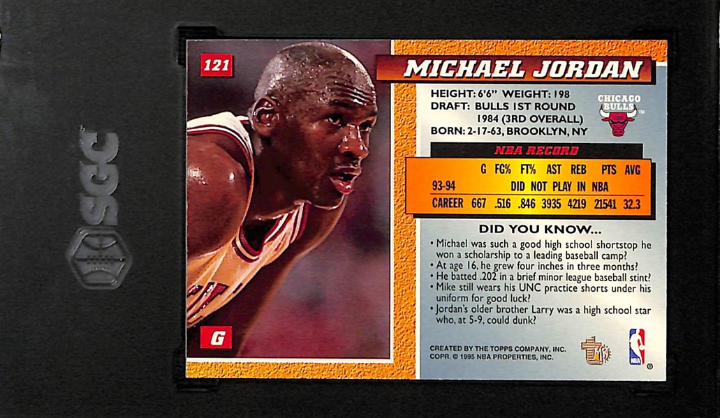 1994-95 Topps Embossed Michael Jordan Golden Idols Graded SGC 9