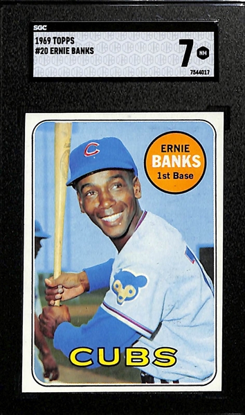 1969 Topps Ernie Banks Graded SGC 7