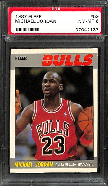 1987-88 Fleer Michael Jordan (2nd Year) #59 Graded PSA 8