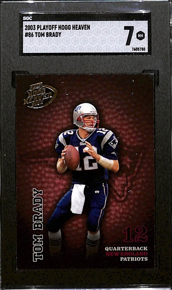 Lot of (9) SGC Graded 2003 Tom Brady Cards inc. SP Game Used (SGC 10), Fleer Ultra (SGC 9.5), Bowman Chrome (SGC 9), Topps (SGC 9), +