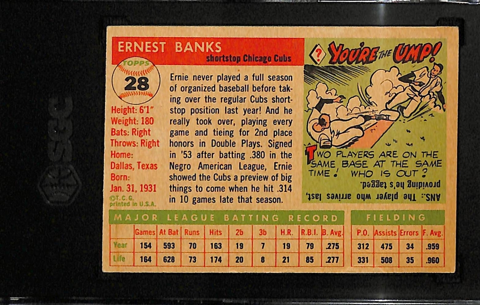 1955 Topps Ernie Banks #28 (2nd Year) Graded SGC 4