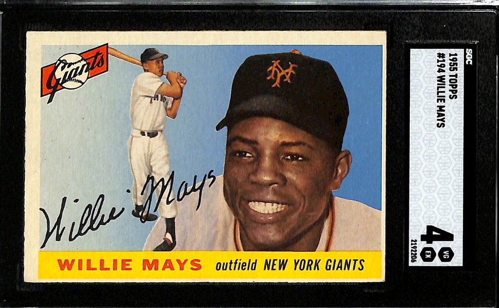 1955 Topps Willie Mays #194 Graded SGC 4