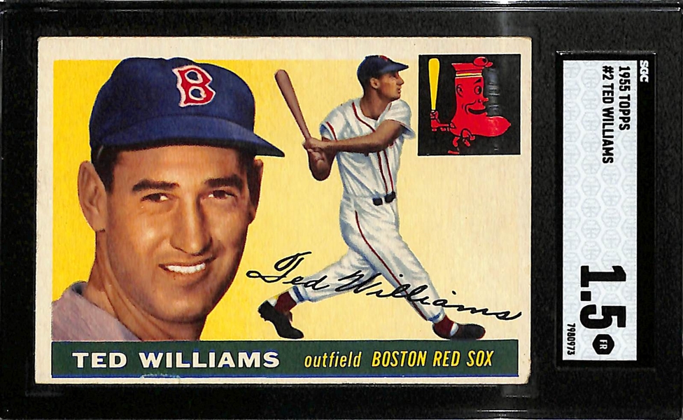 1955 Topps Ted Williams #2 Graded SGC 1.5