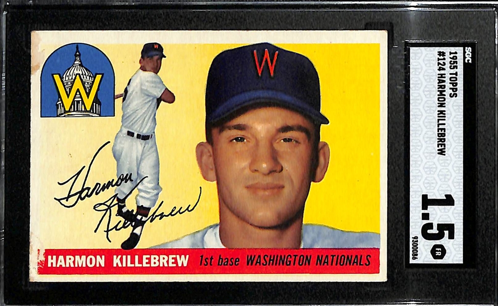 1955 Topps Harmon Killebrew Rookie Card #124 Graded SGC 1.5