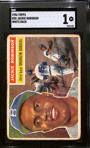 1956 Topps Jackie Robinson #30 Graded SGC 1