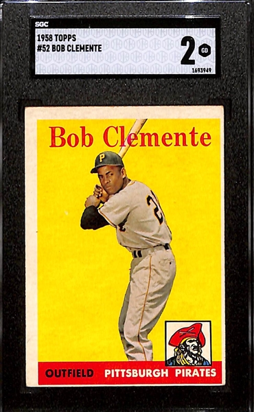 1958 Topps Bob Roberto Clemente #52 Graded SGC 2