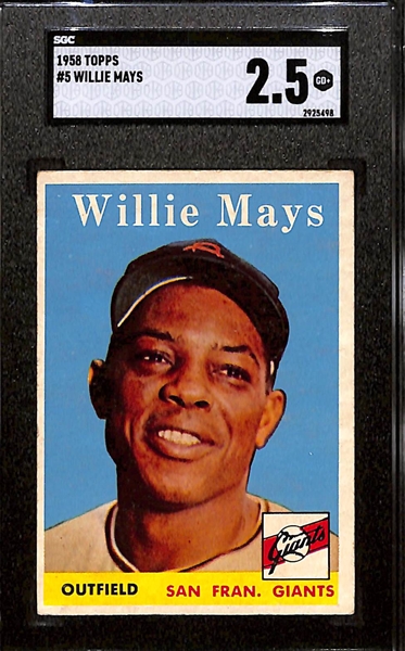 1958 Topps Willie Mays #5 Graded SGC 2.5