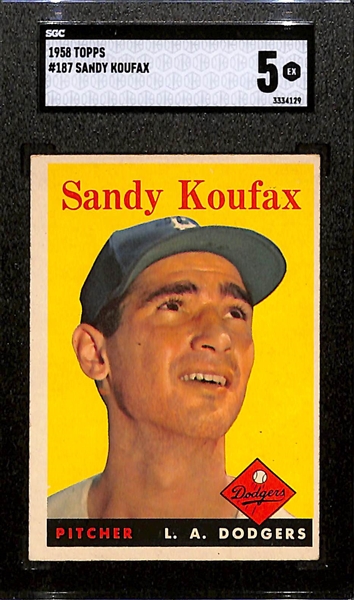 1958 Topps Sandy Koufax #187 Graded SGC 5