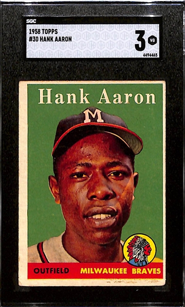 1958 Topps Hank Aaron #30 Graded SGC 3