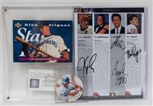 Autograph Lot with Alex Rodriguez, George Brett, Aaron Rodgers, & Ray Romano!  (JSA Auction Letter)