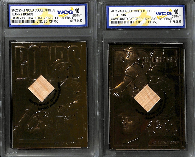 Lot of (8) Slabbed Sports Cards inc. 2014 Leaf Executive Collection Masterpiece Drew Brees/LaDainien Tomlinson Dual Autograph 1/1, +