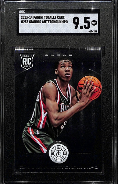 2013-14 Totally Certified Giannis Antetokounmpo Rookie Graded SGC 9.5