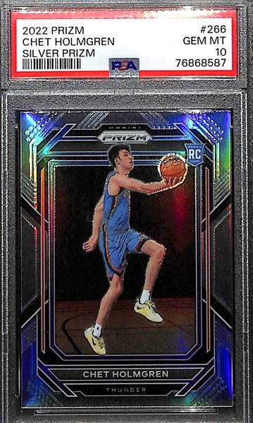 2022-23 Prizm Chet Holmgren Rookie Silver Graded PSA 10