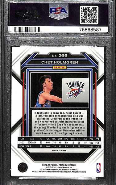 2022-23 Prizm Chet Holmgren Rookie Silver Graded PSA 10