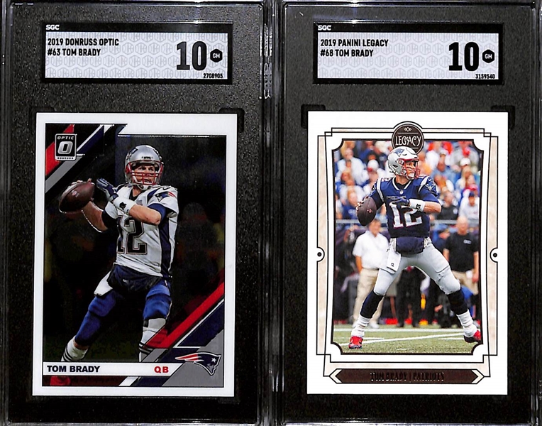 Lot of (6) SGC 10 Graded 2019 Tom Brady Cards w. Panini Prizm D.P. & Panini Prizm.