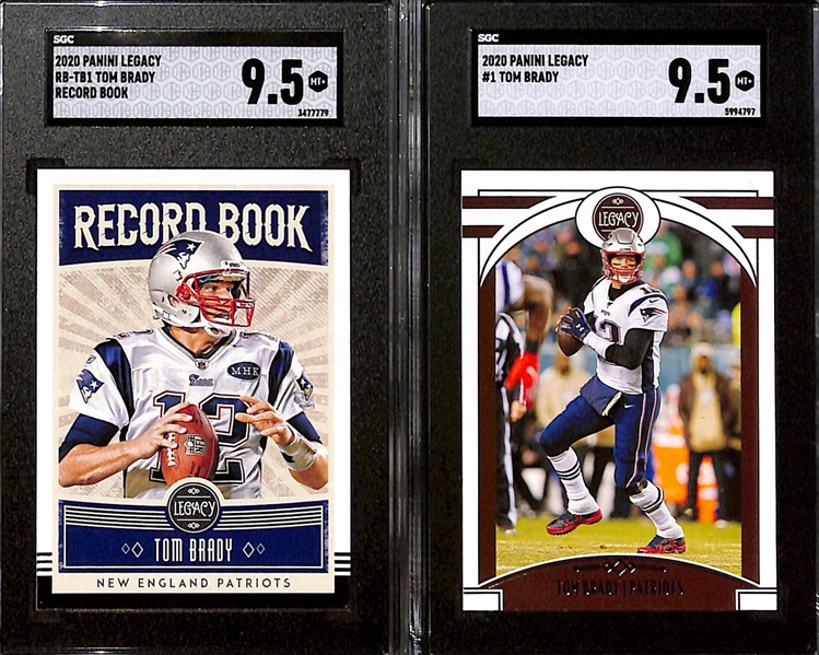 Lot of (10) SGC Graded 2020 Panini Tom Brady Cards w. Panini Illusions SS1 Tom Brady Shining Stars SGC 10