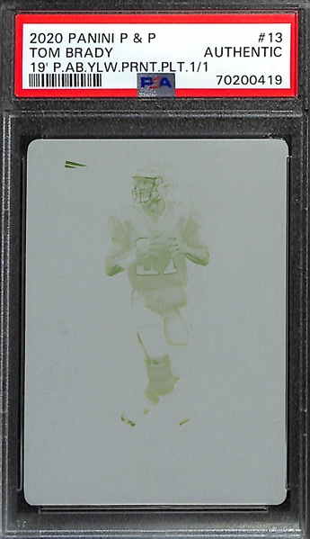 2020 Panini Plates & Patches Tom Brady Printing Plate #13 Graded PSA Authentic