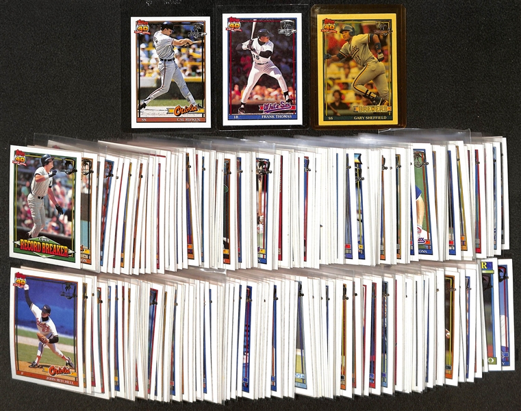 Lot of (200+) 1991 Topps Desert Shield Cards inc. Cal Ripken, Frank Thomas, Gary Sheffield, +