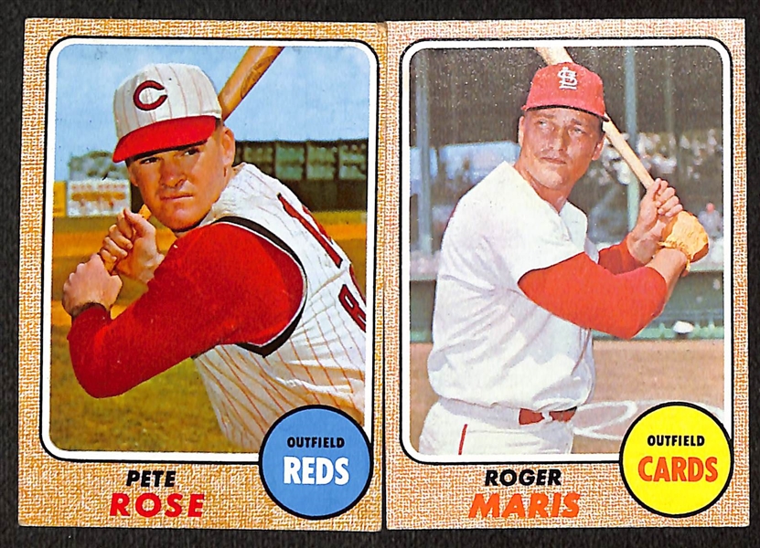 Lot of Approx (600+) 1968 Topps Baseball Cards w. Pete Rose