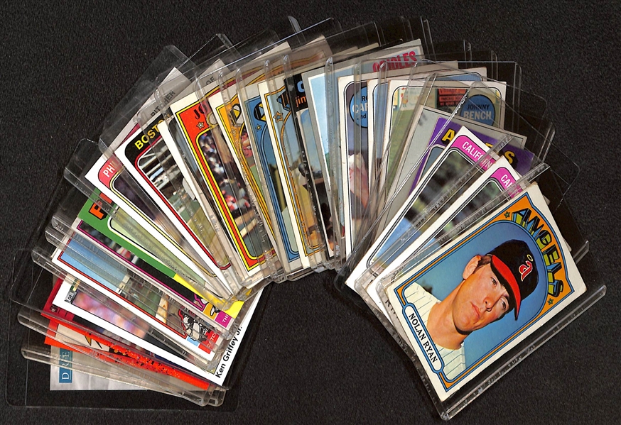 Lot of (20) 1969-1979 Topps Baseball Cards w. 1972 Topps Nolan Ryan